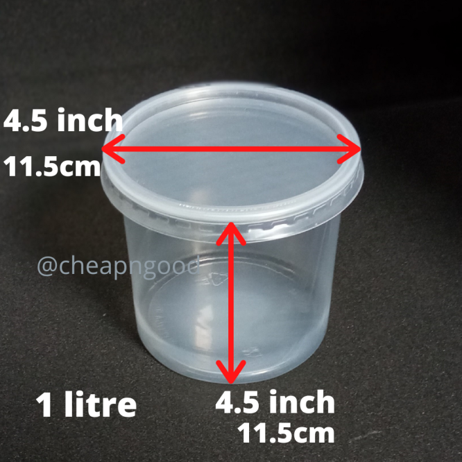 Curry Cup Plastic Container 1000ml Plastic Dessert Container