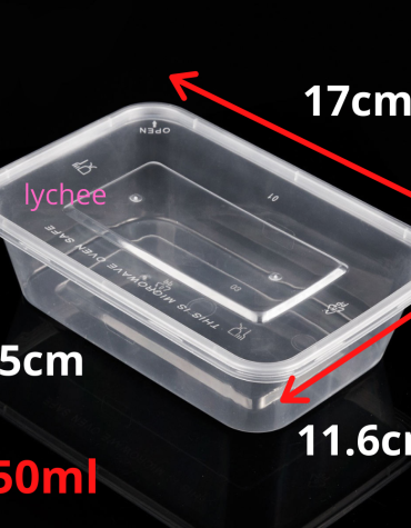 Microwave safe Clear Plastic Container Lunch Box