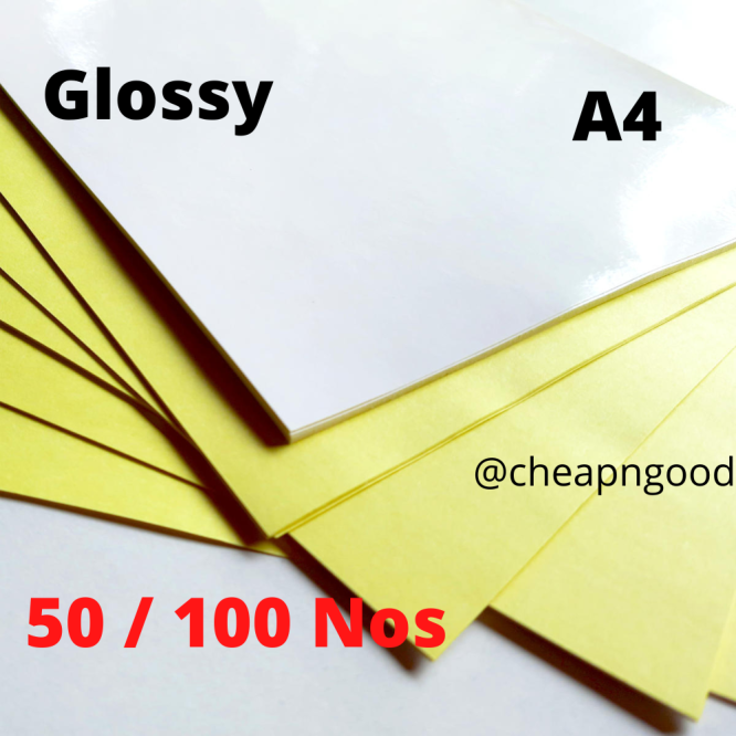 A4 Sticker Paper Gloss - cheapngood.lk